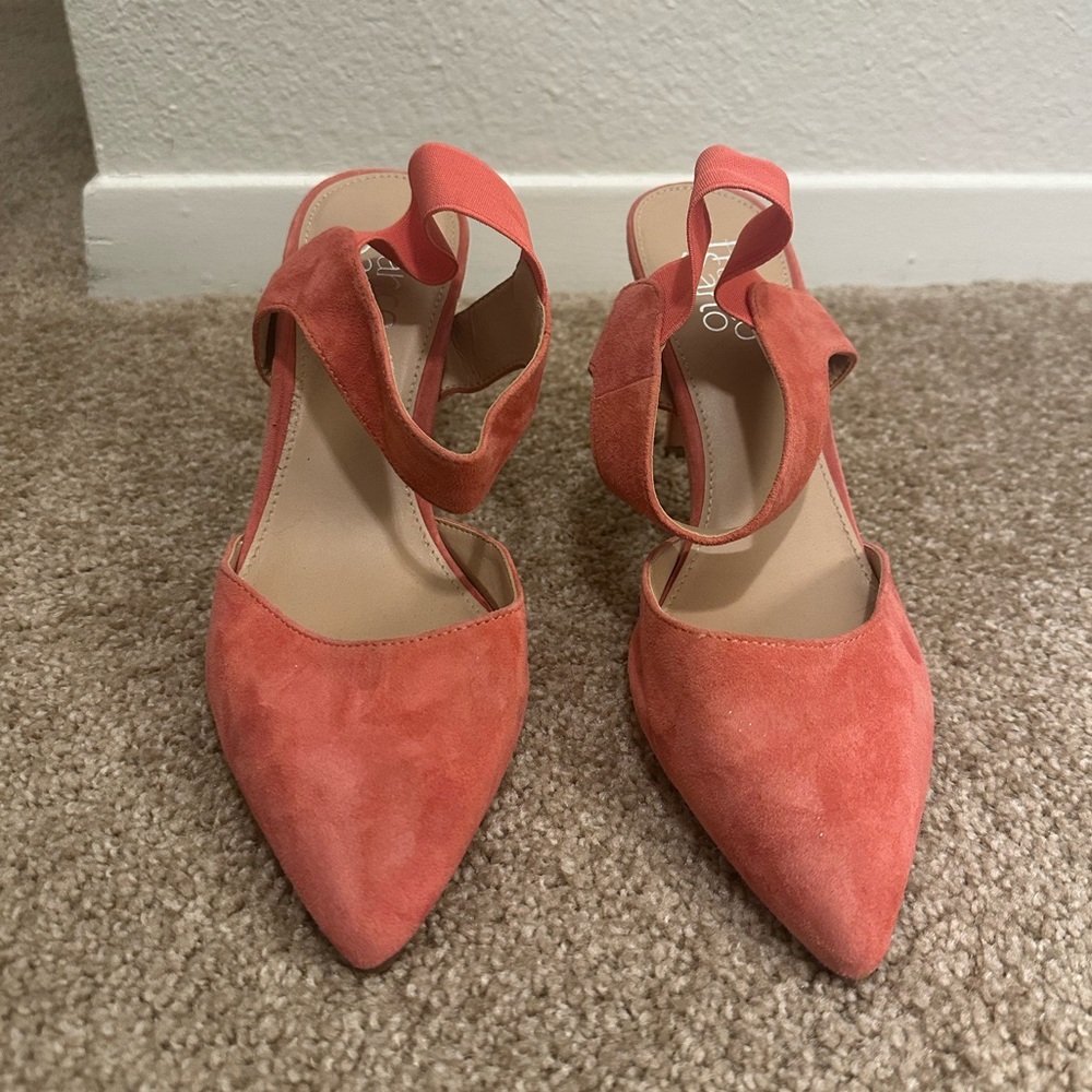 Franco Sarto Coral Suede Heels